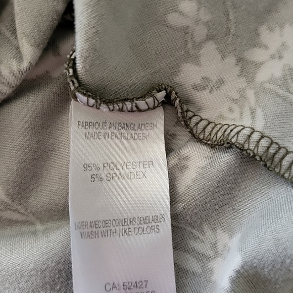 2 Dye 4 Women's Dress Size XL White Floral On Green Open Back - Picture 6 of 11